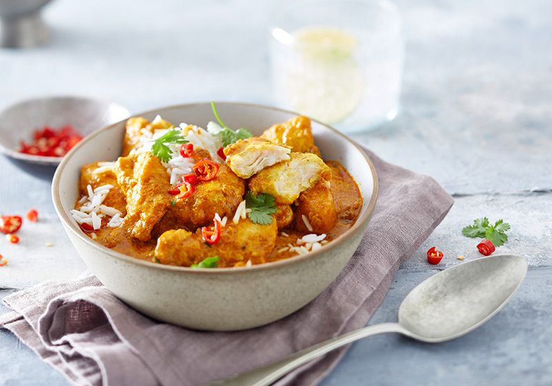 Indisches Chicken Korma mit Basmatireis